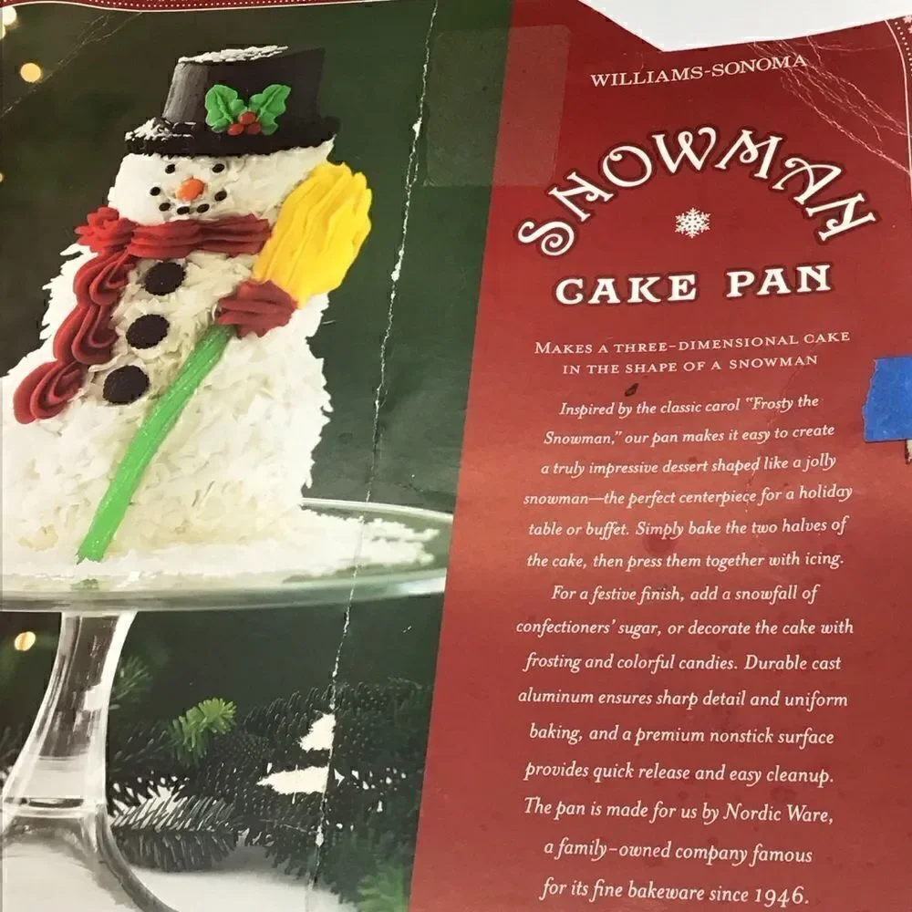 Williams Sonoma Nordic Ware Snowman Cake Pan